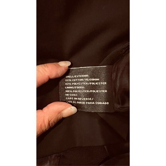 Ellen Tracy Navy Blue Belted Trench Coat Rain Coat Womens Size XL - Picture 8 of 9